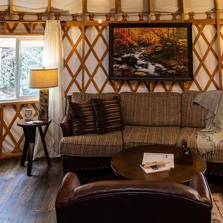 Villa Tranquil Haven Luxy Yurt - Creekside Glamping With Private Hot Tub à Topton Extérieur photo